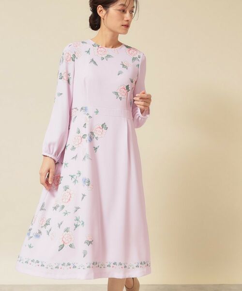 SunaUna / スーナウーナ ミニ丈・ひざ丈ワンピース | 【co creation and yours/SS~L】オリエンタルプリントワンピース(ピンク(172))