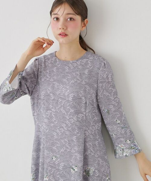 SunaUna / スーナウーナ ミニ丈・ひざ丈ワンピース | 【co creation and yours／SS～L】レースプリントワンピース | 詳細2