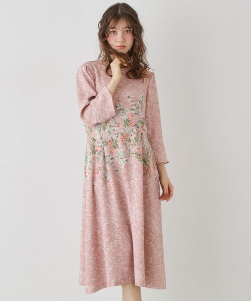 SunaUna / スーナウーナ ミニ丈・ひざ丈ワンピース | 【co creation and yours／SS～L】MAKE BOCYプリントワンピース（ピンク(172)）