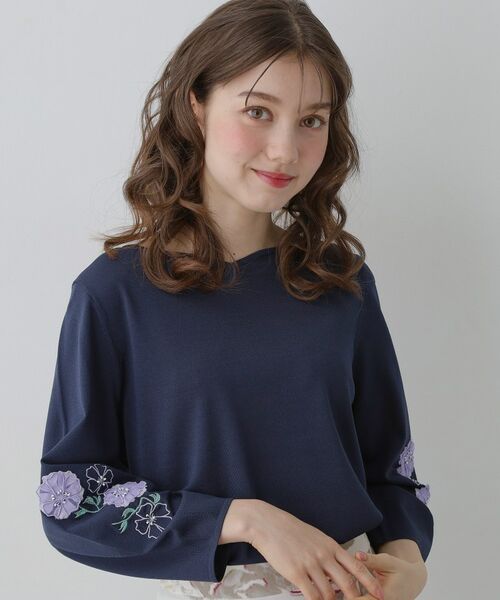 SunaUna / スーナウーナ ニット・セーター | 【SS～Lサイズ展開／フラワー刺繍】クラフトニット | 詳細10