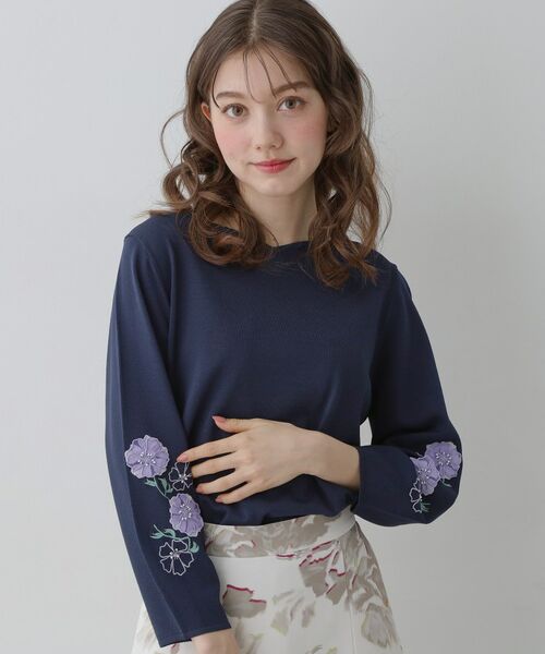 SunaUna / スーナウーナ ニット・セーター | 【SS～Lサイズ展開／フラワー刺繍】クラフトニット | 詳細12