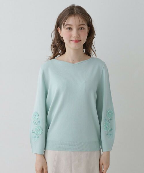 SunaUna / スーナウーナ ニット・セーター | 【SS～Lサイズ展開／フラワー刺繍】クラフトニット | 詳細14