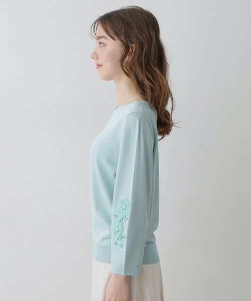 SunaUna / スーナウーナ ニット・セーター | 【SS～Lサイズ展開／フラワー刺繍】クラフトニット | 詳細15