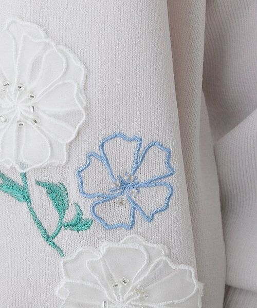 SunaUna / スーナウーナ ニット・セーター | 【SS～Lサイズ展開／フラワー刺繍】クラフトニット | 詳細5