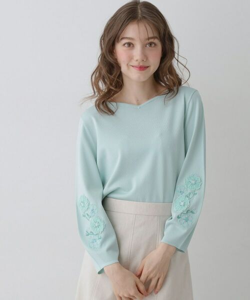 SunaUna / スーナウーナ ニット・セーター | 【SS～Lサイズ展開／フラワー刺繍】クラフトニット | 詳細7