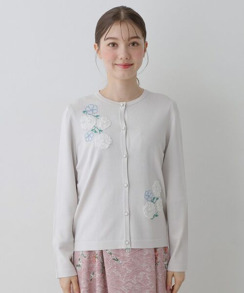 SunaUna / スーナウーナ カーディガン・ボレロ | 【SS～Lサイズ展開／フラワー刺繍】クラフトニット | 詳細14