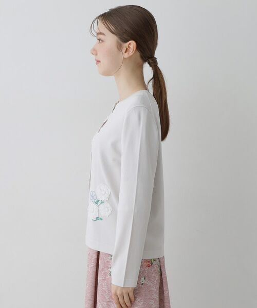 SunaUna / スーナウーナ カーディガン・ボレロ | 【SS～Lサイズ展開／フラワー刺繍】クラフトニット | 詳細15