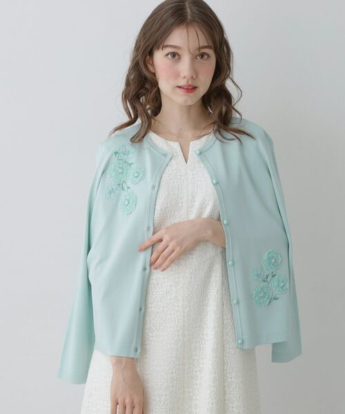 SunaUna / スーナウーナ カーディガン・ボレロ | 【SS～Lサイズ展開／フラワー刺繍】クラフトニット | 詳細8