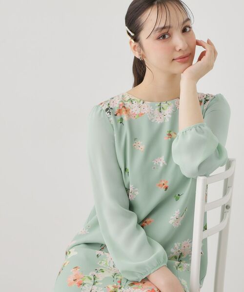 SunaUna / スーナウーナ ミニ丈・ひざ丈ワンピース | 【co creation and yours／SS～L】多色花柄プリントワンピース | 詳細2