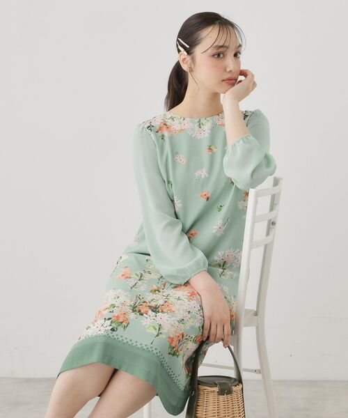 SunaUna / スーナウーナ ミニ丈・ひざ丈ワンピース | 【co creation and yours／SS～L】多色花柄プリントワンピース | 詳細3