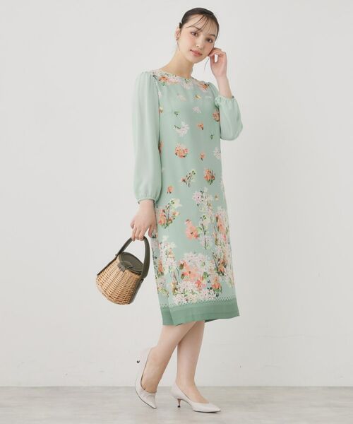 SunaUna / スーナウーナ ミニ丈・ひざ丈ワンピース | 【co creation and yours／SS～L】多色花柄プリントワンピース | 詳細4