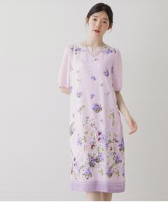 SunaUna / スーナウーナ ロング・マキシ丈ワンピース | 【co creation and yours／SS～L】多色花柄プリント五分袖ワンピース