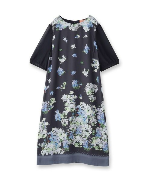 SunaUna / スーナウーナ ロング・マキシ丈ワンピース | 【co creation and yours／SS～L】多色花柄プリント五分袖ワンピース | 詳細1