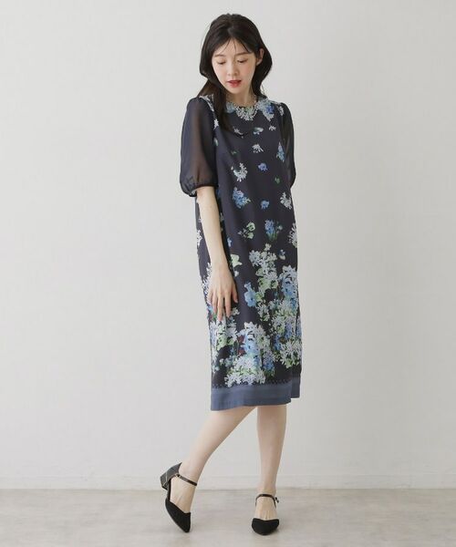 SunaUna / スーナウーナ ロング・マキシ丈ワンピース | 【co creation and yours／SS～L】多色花柄プリント五分袖ワンピース | 詳細11