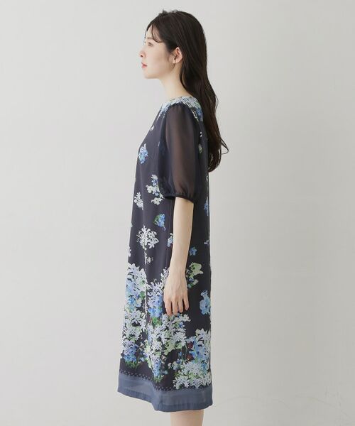 SunaUna / スーナウーナ ロング・マキシ丈ワンピース | 【co creation and yours／SS～L】多色花柄プリント五分袖ワンピース | 詳細15