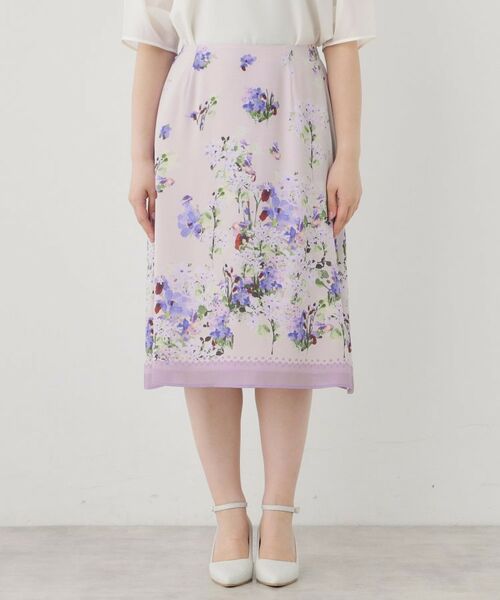 SunaUna / スーナウーナ ミニ・ひざ丈スカート | 【co creation and yours/SS~L】多色花柄プリントスカート | 詳細10