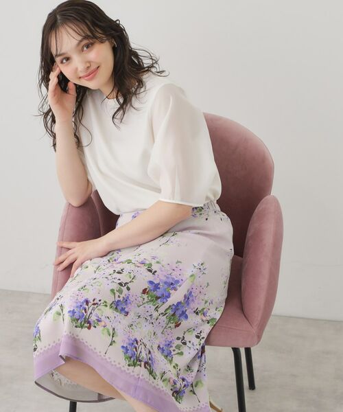 SunaUna / スーナウーナ ミニ・ひざ丈スカート | 【co creation and yours/SS~L】多色花柄プリントスカート | 詳細2