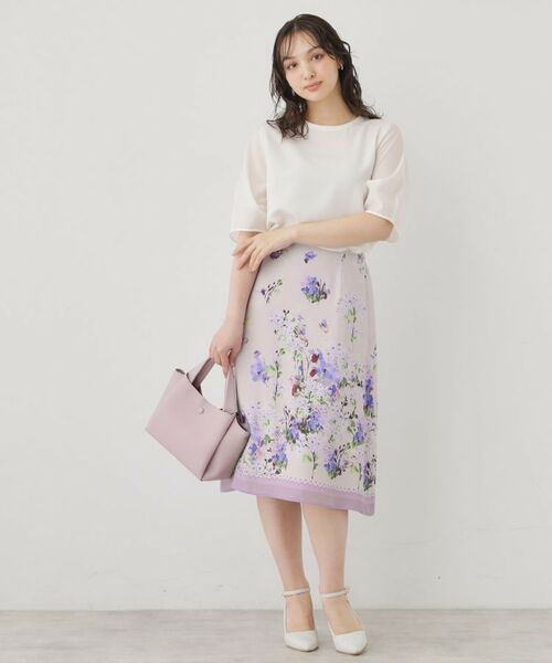 SunaUna / スーナウーナ ミニ・ひざ丈スカート | 【co creation and yours/SS~L】多色花柄プリントスカート | 詳細3