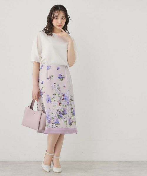 SunaUna / スーナウーナ ミニ・ひざ丈スカート | 【co creation and yours/SS~L】多色花柄プリントスカート | 詳細4