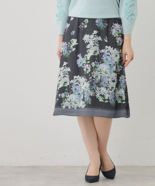 SunaUna / スーナウーナ ミニ・ひざ丈スカート | 【co creation and yours/SS~L】多色花柄プリントスカート | 詳細6