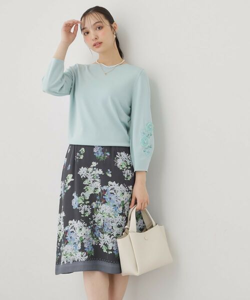 SunaUna / スーナウーナ ミニ・ひざ丈スカート | 【co creation and yours/SS~L】多色花柄プリントスカート | 詳細7