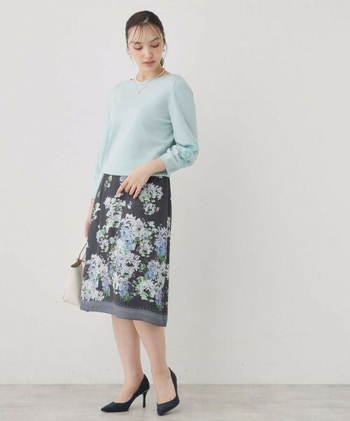 SunaUna / スーナウーナ ミニ・ひざ丈スカート | 【co creation and yours/SS~L】多色花柄プリントスカート | 詳細8