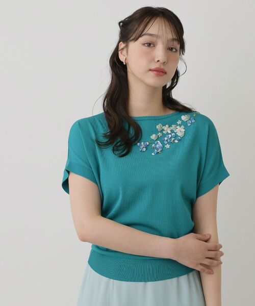 SunaUna / スーナウーナ ニット・セーター | 【SS～Lサイズ展開／スパンコール・ビジュー・刺繍】クラフトニット | 詳細7