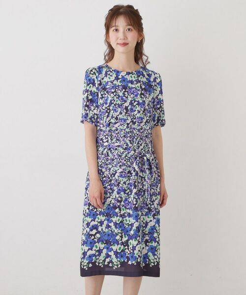 SunaUna / スーナウーナ ミニ丈・ひざ丈ワンピース | 【co creation and yours／SS～L】多色花柄パネル柄ワンピース | 詳細14