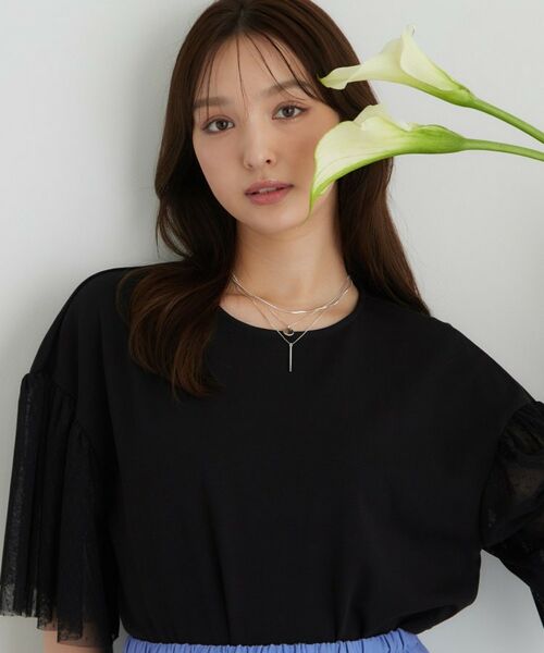 SunaUna / スーナウーナ カットソー | チュール袖カットソー | 詳細6