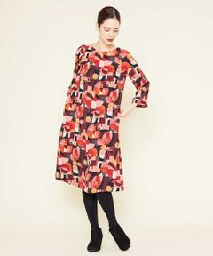 Sybilla / シビラ ロング・マキシ丈ワンピース | ポリエステルナシジジオメトリックプリントワンピース