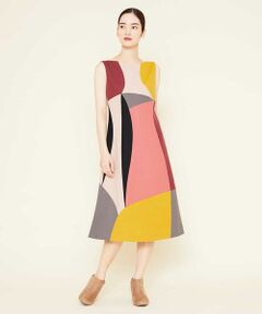 Sybilla / シビラ ロング・マキシ丈ワンピース | 【メディア着用】マルチカラーパッチワークワンピース