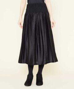 Sybilla / シビラ ロング・マキシ丈スカート | 【メディア着用】シャーリングフレアスカート