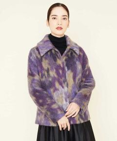 Sybilla / シビラ ステンカラーコート | フラワージャガードジャケットコート