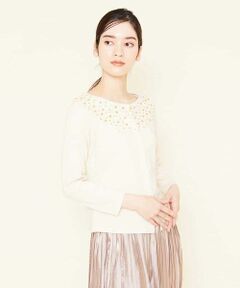 Sybilla / シビラ カーディガン・ボレロ | デイジー刺繍ニットカーディガン