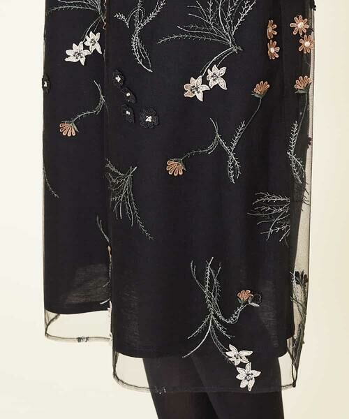 Sybilla / シビラ ドレス | ボタニカル刺繍チュールスリーブドレス | 詳細11