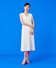 Sybilla / シビラ ドレス | スクエアピンチングノースリーブドレス