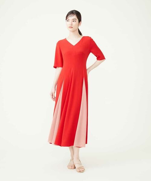 バイカラープリーツドレス （ドレス）｜Sybilla / シビラ ファッション