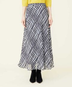 Sybilla / シビラ ミニ・ひざ丈スカート | ウォーターカラーチェックスカート