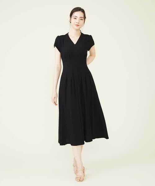 35cm身幅シビラ グリーン ブラッシュ プリント ドレス 2021AW ワンピース L