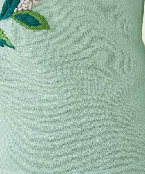 Sybilla / シビラ ニット・セーター | ライラックフラワー刺繍ニットプルオーバー | 詳細8