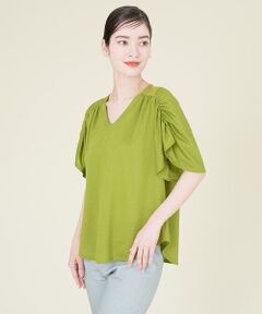 Sybilla / シビラ カットソー | シャーリングスリーブデザインカットソー