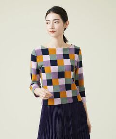 Sybilla / シビラ ニット・セーター | カラーブロックインターシャプルオーバー