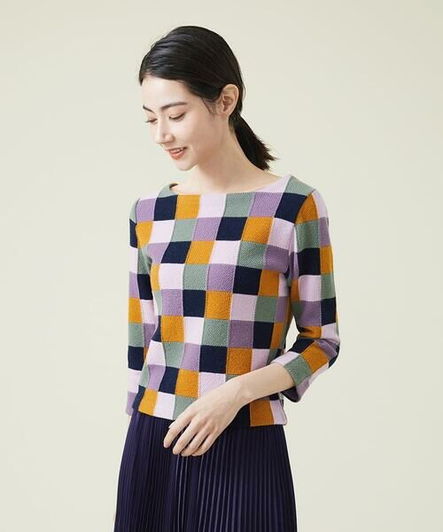 Sybilla / シビラ ニット・セーター | カラーブロックインターシャプルオーバー | 詳細1