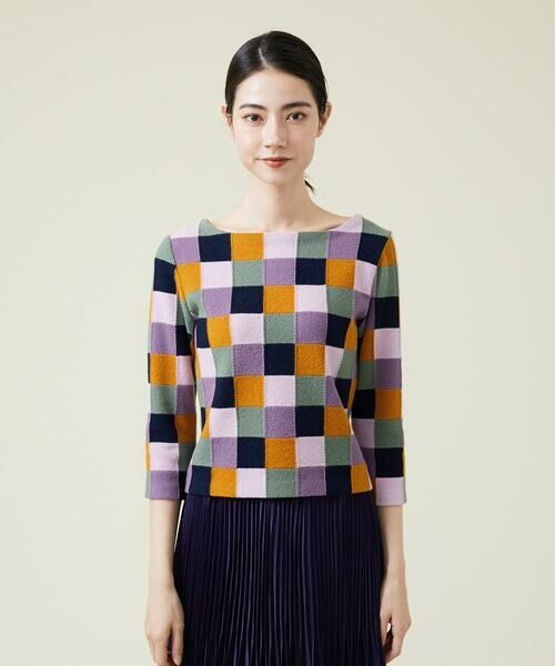 Sybilla / シビラ ニット・セーター | カラーブロックインターシャプルオーバー | 詳細2