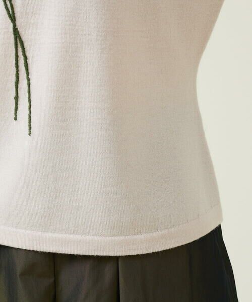 Sybilla / シビラ ニット・セーター | フラワーモチーフ刺繍ハイネックプルオーバー | 詳細8