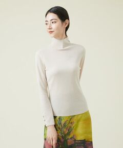 Sybilla / シビラ ニット・セーター | ハイネック袖ボタンプルオーバー