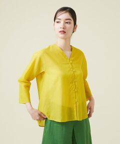 Sybilla / シビラ シャツ・ブラウス | コットンシルクオーガンジーVネックブラウス