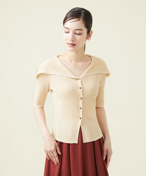 Sybilla / シビラ カーディガン・ボレロ | ビッグカラーリブカーディガン | 詳細11