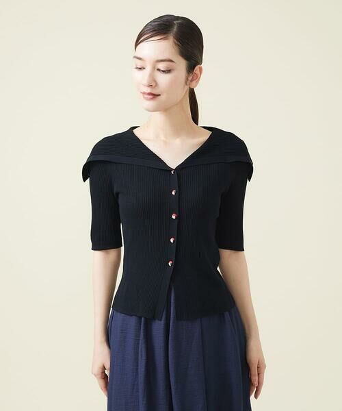 Sybilla / シビラ カーディガン・ボレロ | ビッグカラーリブカーディガン | 詳細14