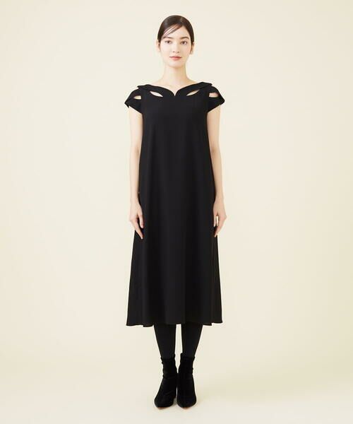 Sybilla / シビラ ドレス | 【blue&black】デコルテカットワークドレス | 詳細6